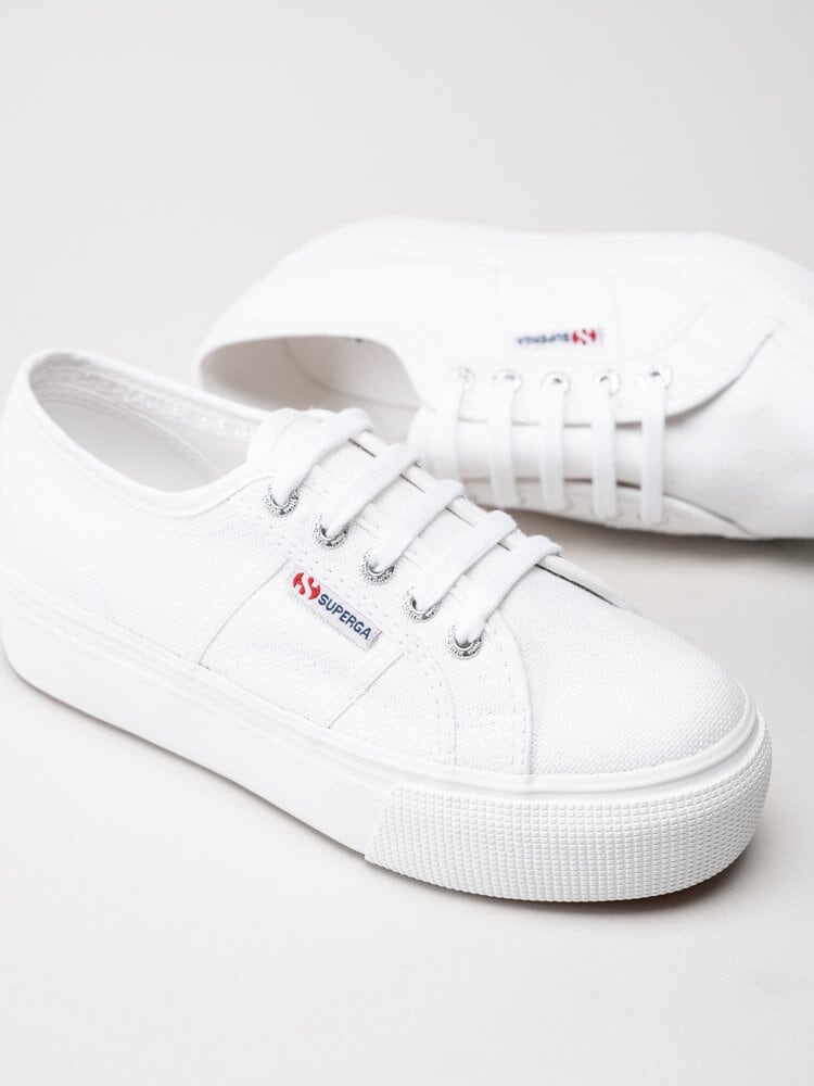 Superga - 2790 Platform - Vita platåsneakers i textil