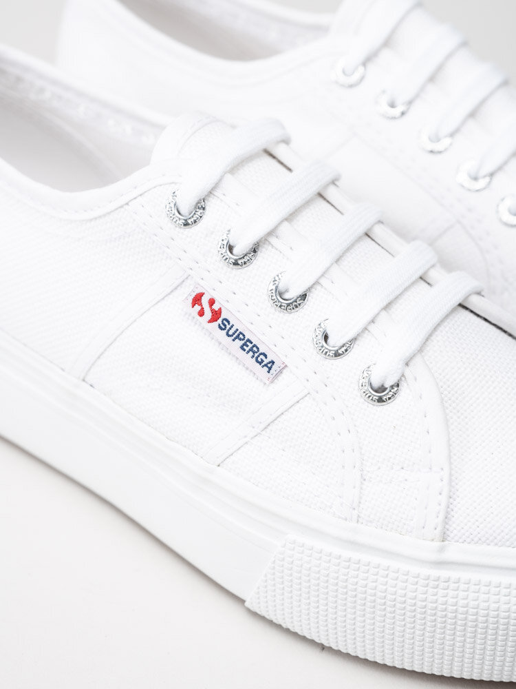 Superga - 2790 Platform - Vita platåsneakers i textil