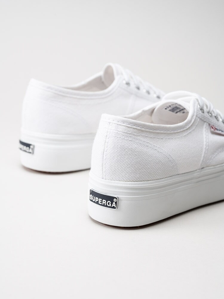 Superga - 2790 Platform - Vita platåsneakers i textil