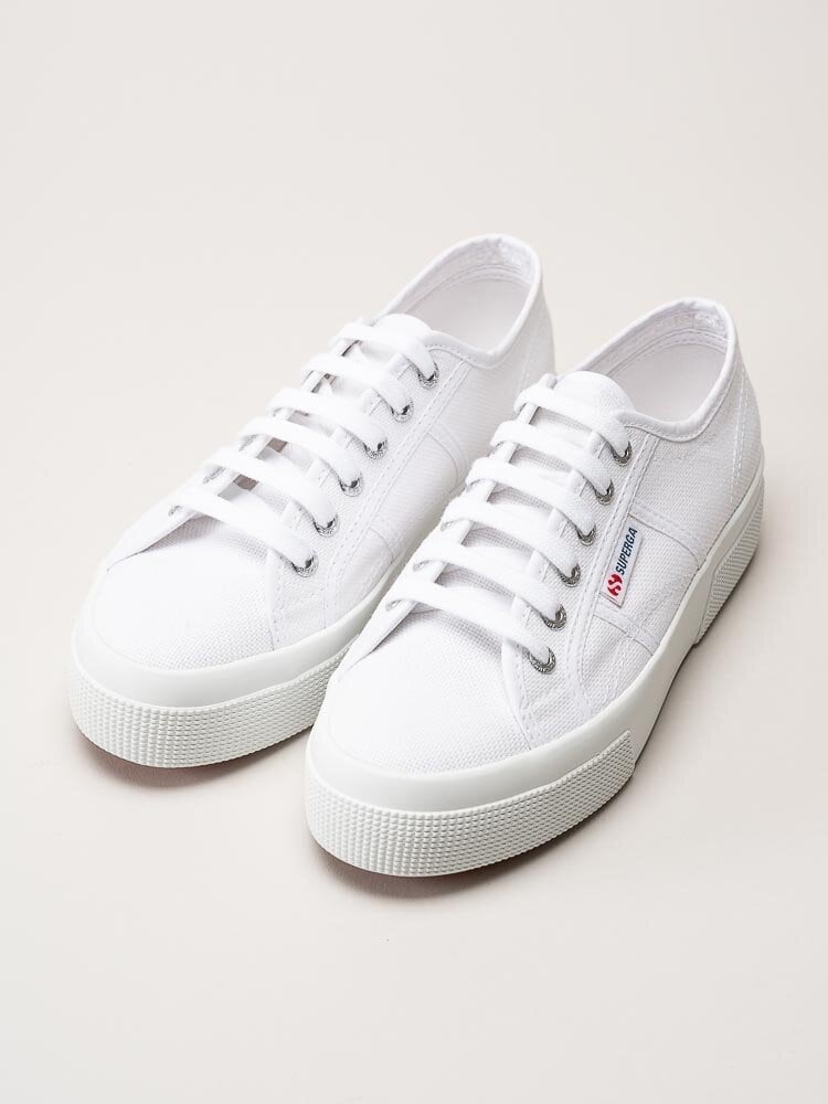 Superga - 2740 Platform - Vita platåsneakers i textil