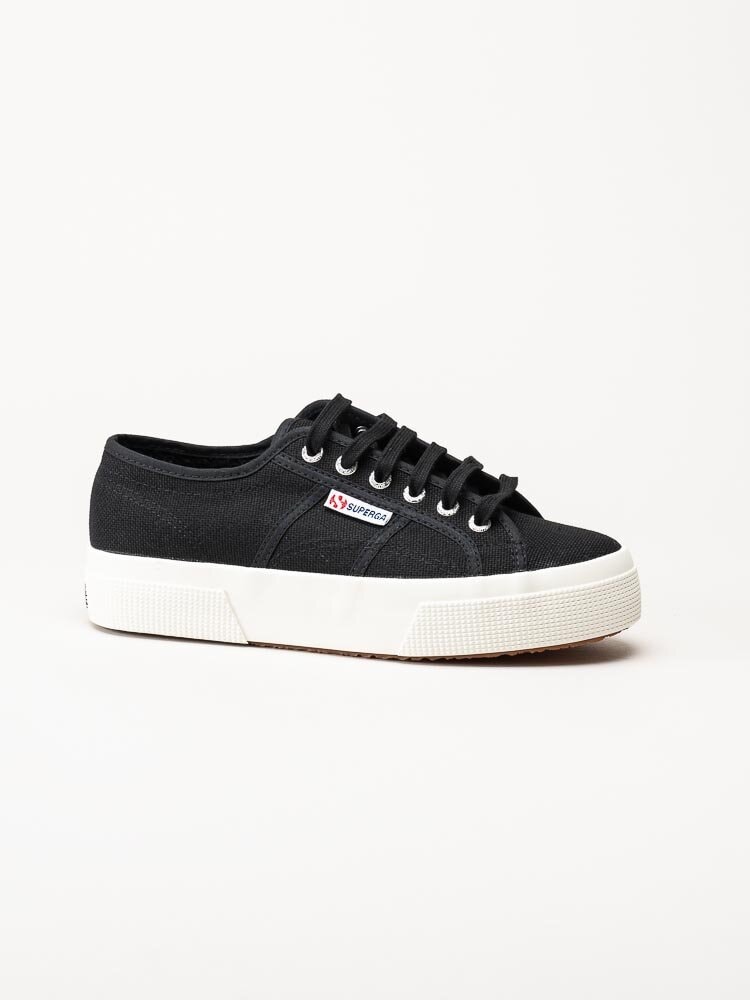 Superga - 2740 Platform - Svarta platåsneakers i textil