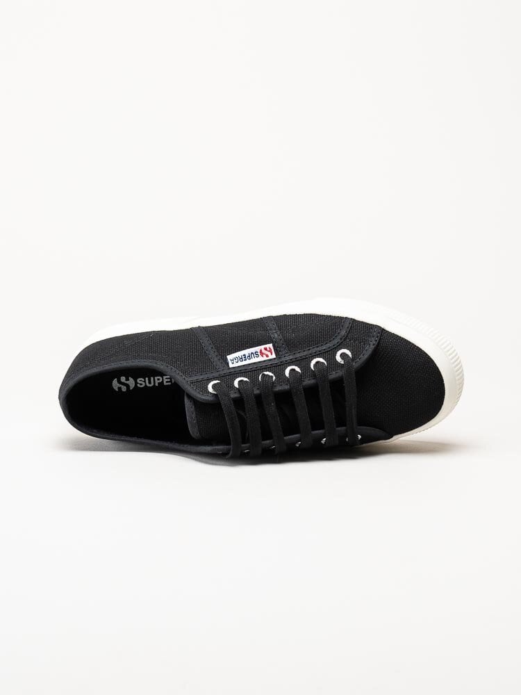 Superga - 2740 Platform - Svarta platåsneakers i textil