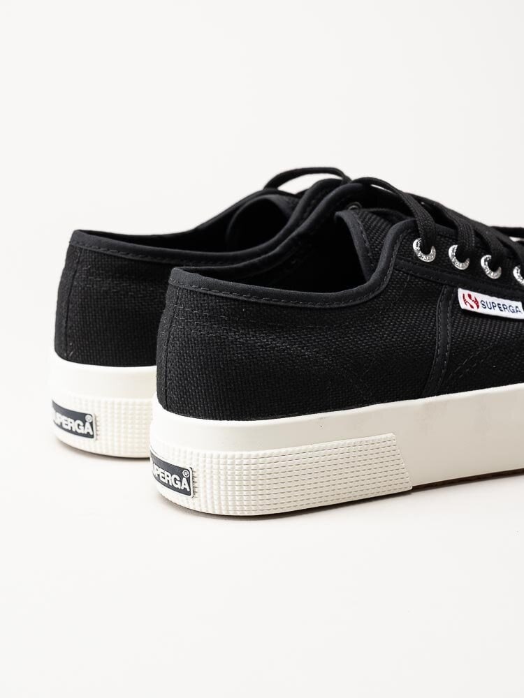 Superga - 2740 Platform - Svarta platåsneakers i textil