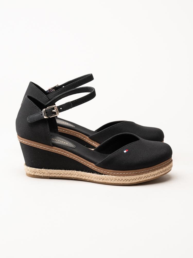 Tommy Hilfiger - Basic Mid Wedge - Svarta kilklackade sandaletter