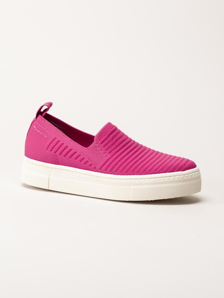 Tamaris - Rosa slip on textilskor