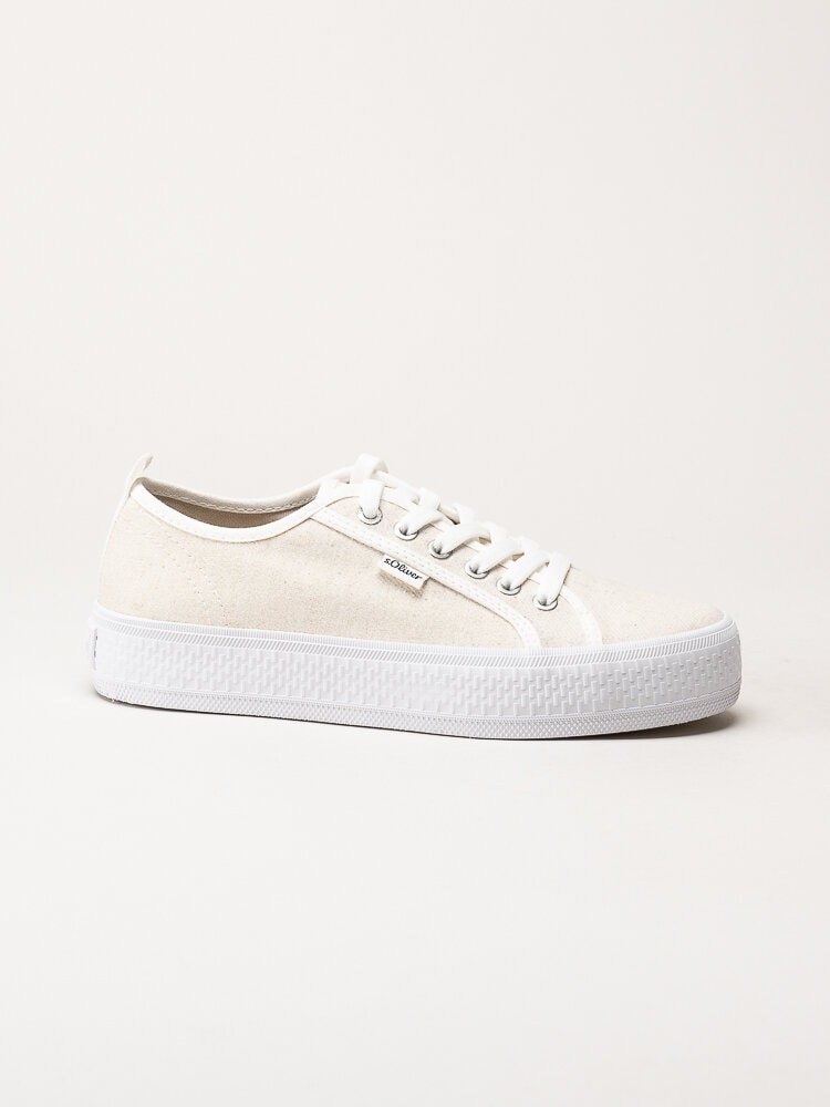 S.Oliver - Beige sneakers i textil