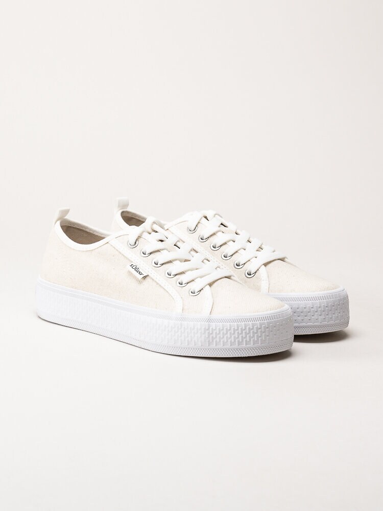 S.Oliver - Beige sneakers i textil