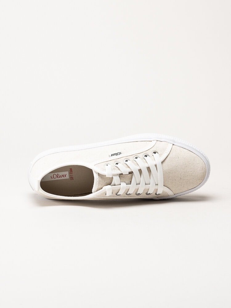 S.Oliver - Beige sneakers i textil