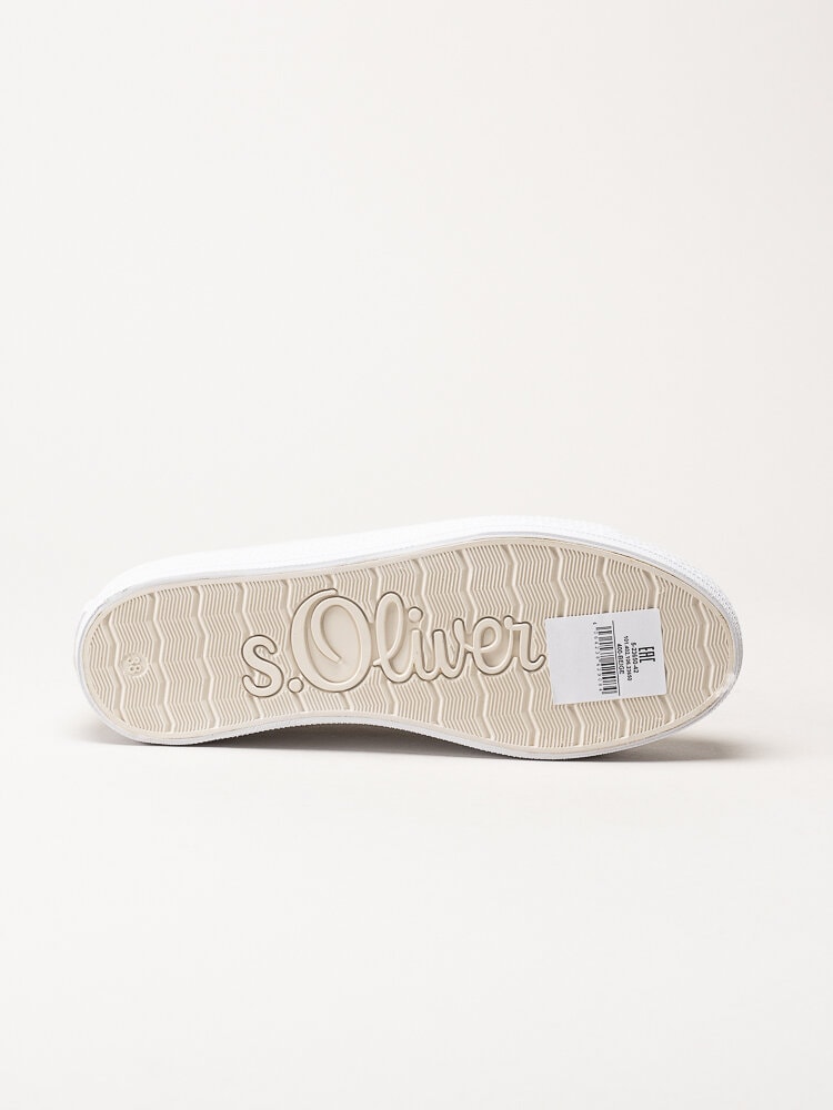 S.Oliver - Beige sneakers i textil