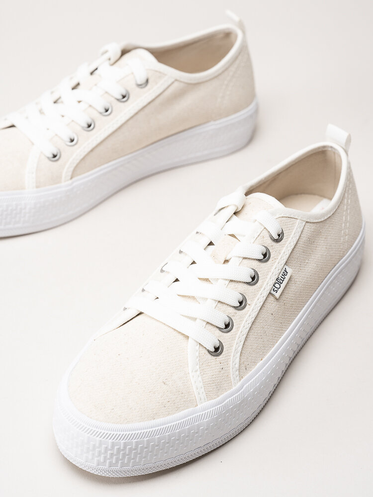 S.Oliver - Beige sneakers i textil