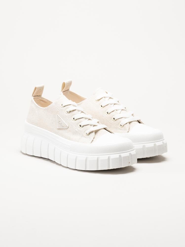 S.Oliver - Beige chunky sneakers i textil