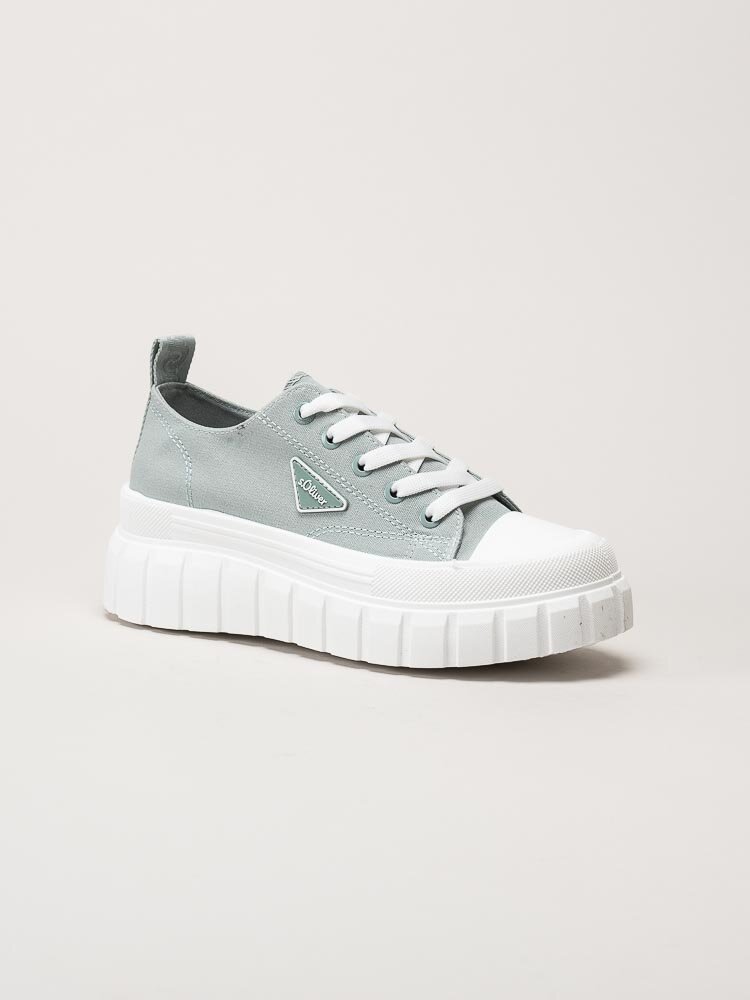 S.Oliver - Ljusgröna chunky sneakers i textil