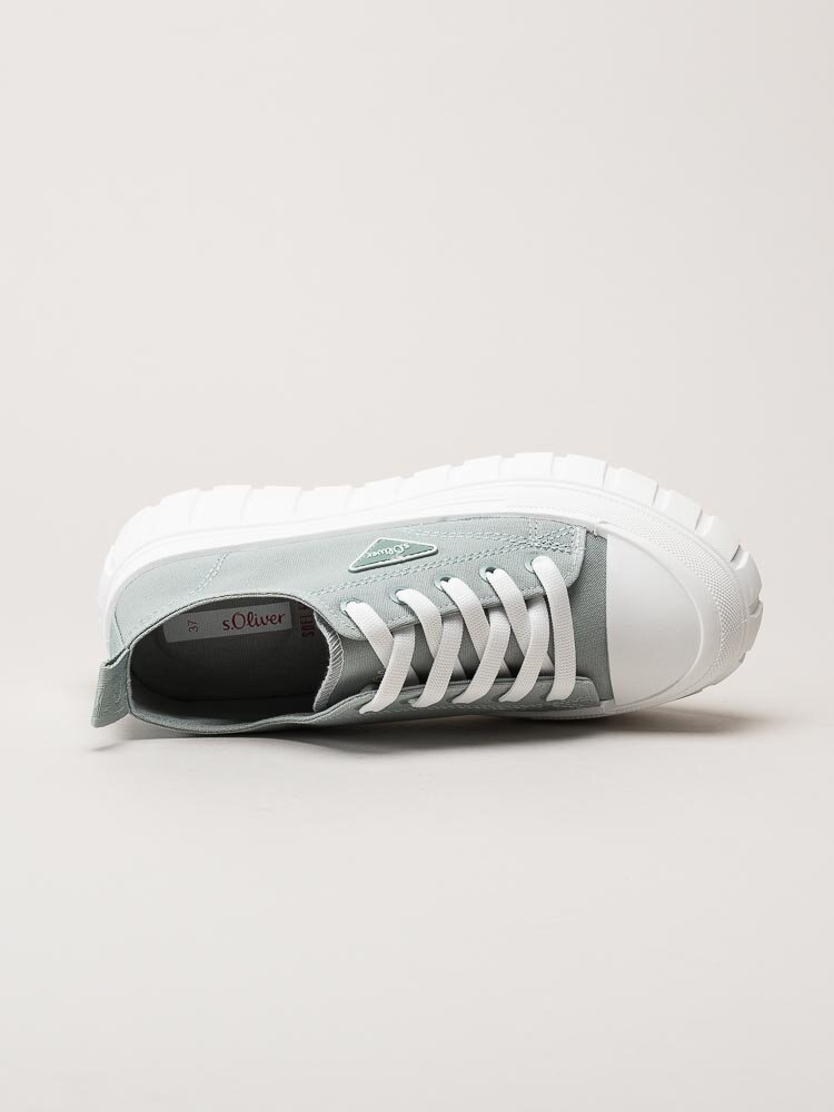 S.Oliver - Ljusgröna chunky sneakers i textil