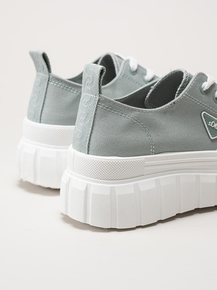 S.Oliver - Ljusgröna chunky sneakers i textil