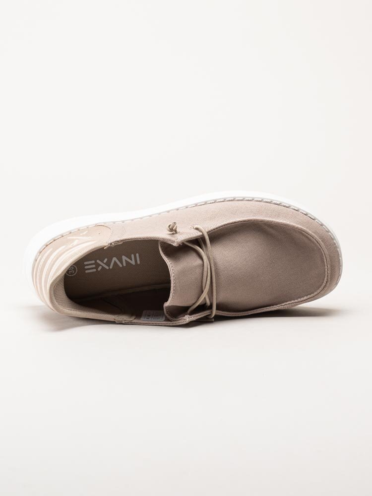 Exani Sports AB - Ocean W - Beige slip on skor i textil