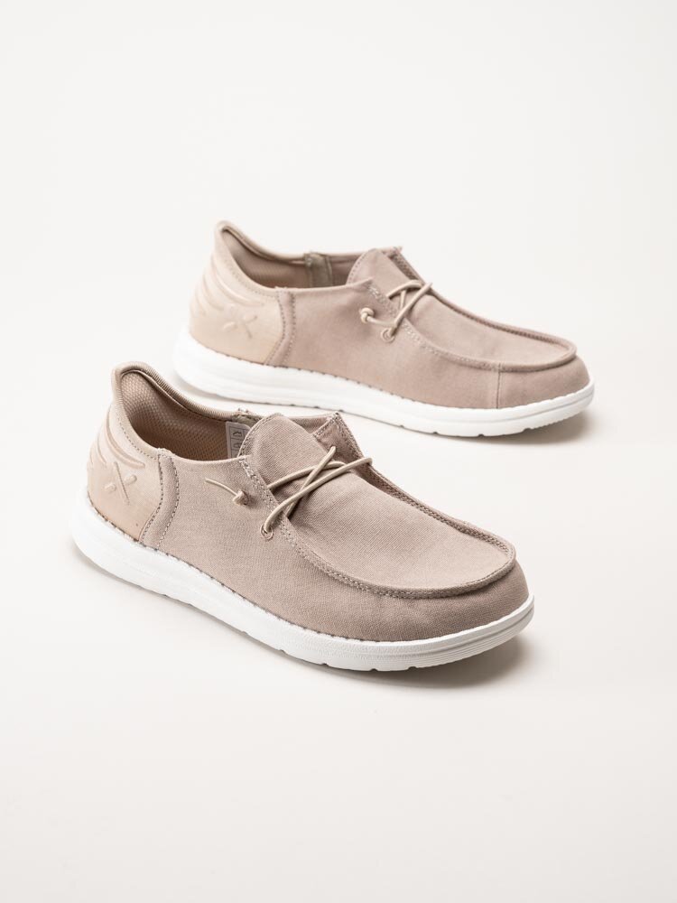 Exani Sports AB - Ocean W - Beige slip on skor i textil