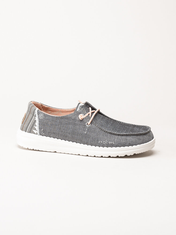 Hey Dude - Wendy Boho - Grå slip on skor i textil