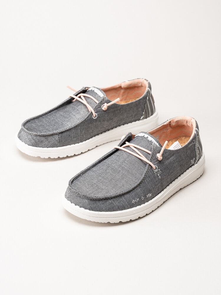 Hey Dude - Wendy Boho - Grå slip on skor i textil