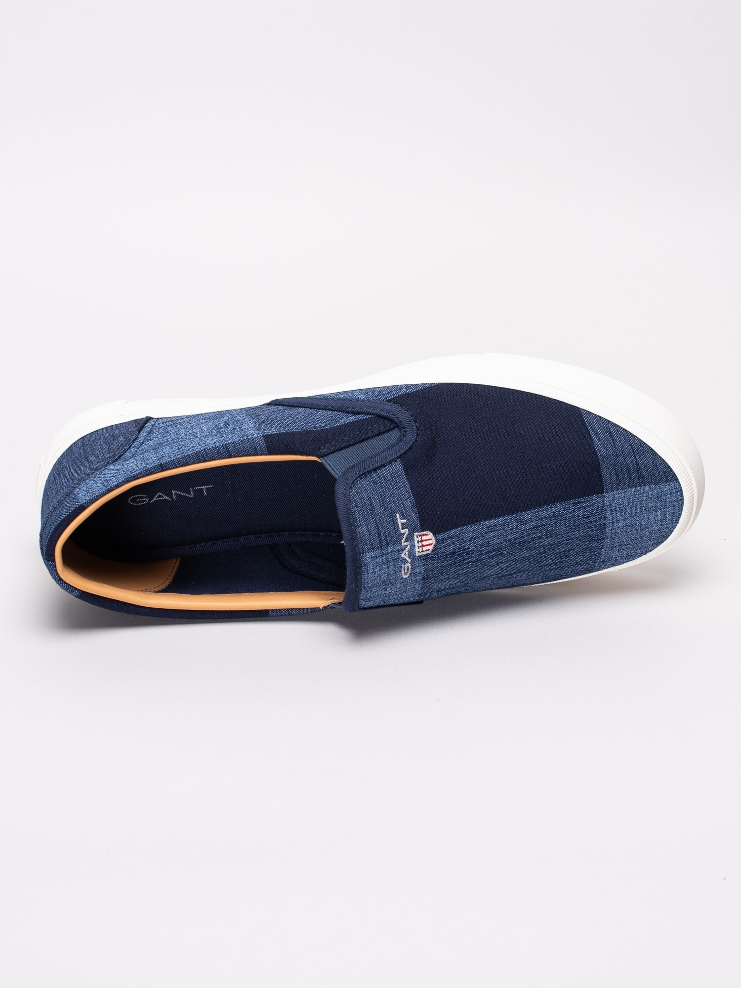 55191007 Gant Hero 18678387-G654 mörkblå rutiga slip ons sneakers-4