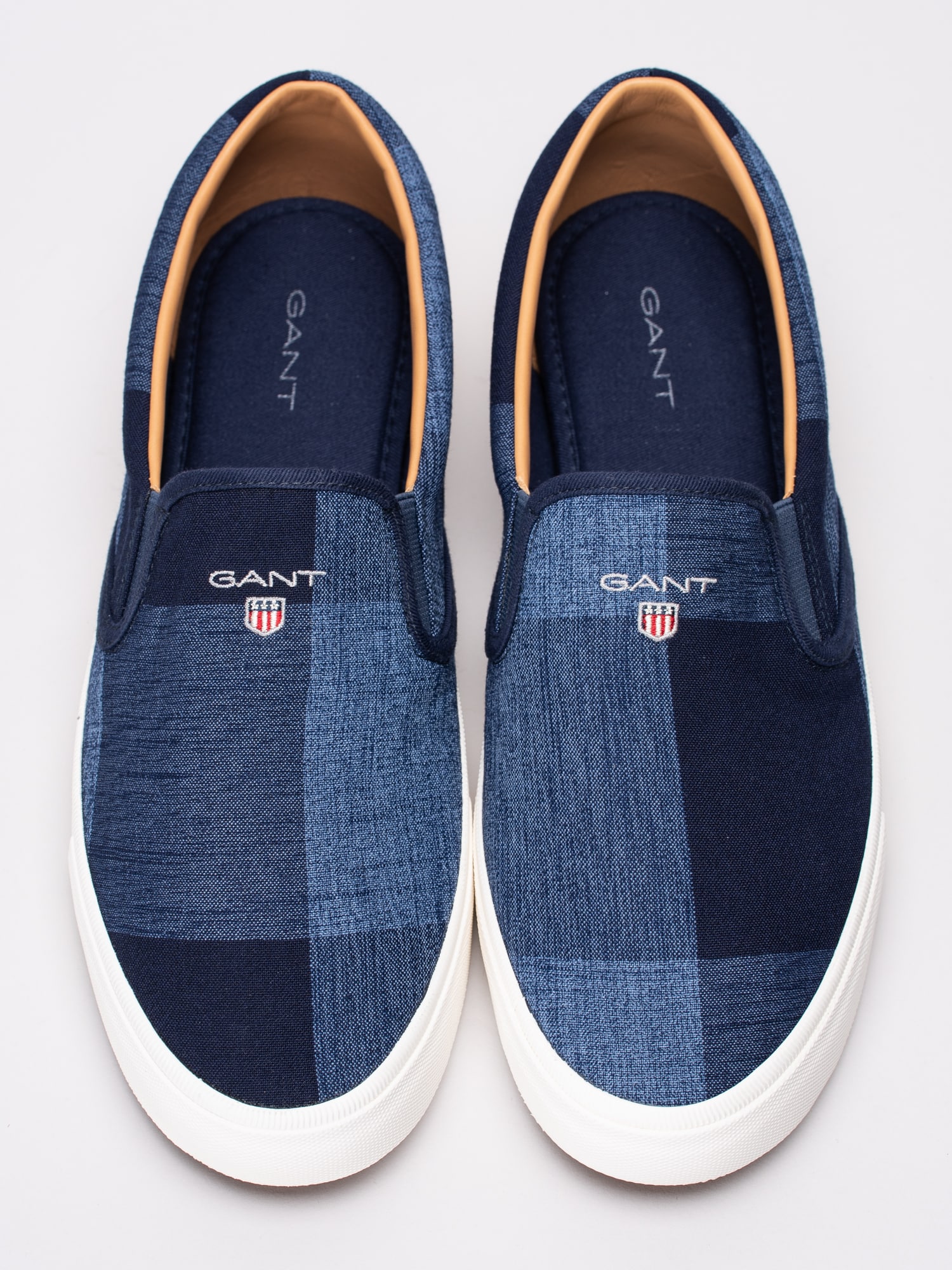 55191007 Gant Hero 18678387-G654 mörkblå rutiga slip ons sneakers-6