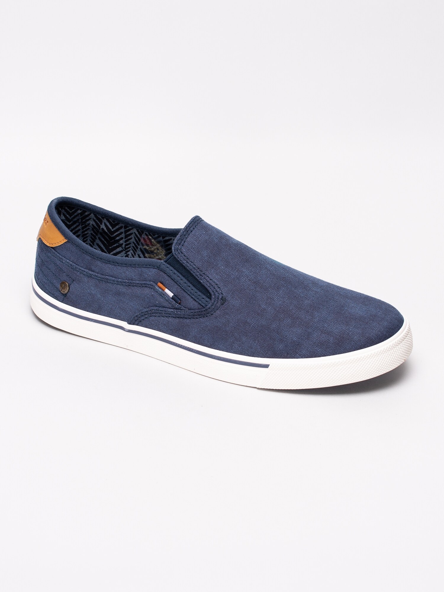 55191018 Wrangler Mitos Royal mörkblå slip ons sneakers med resår-1