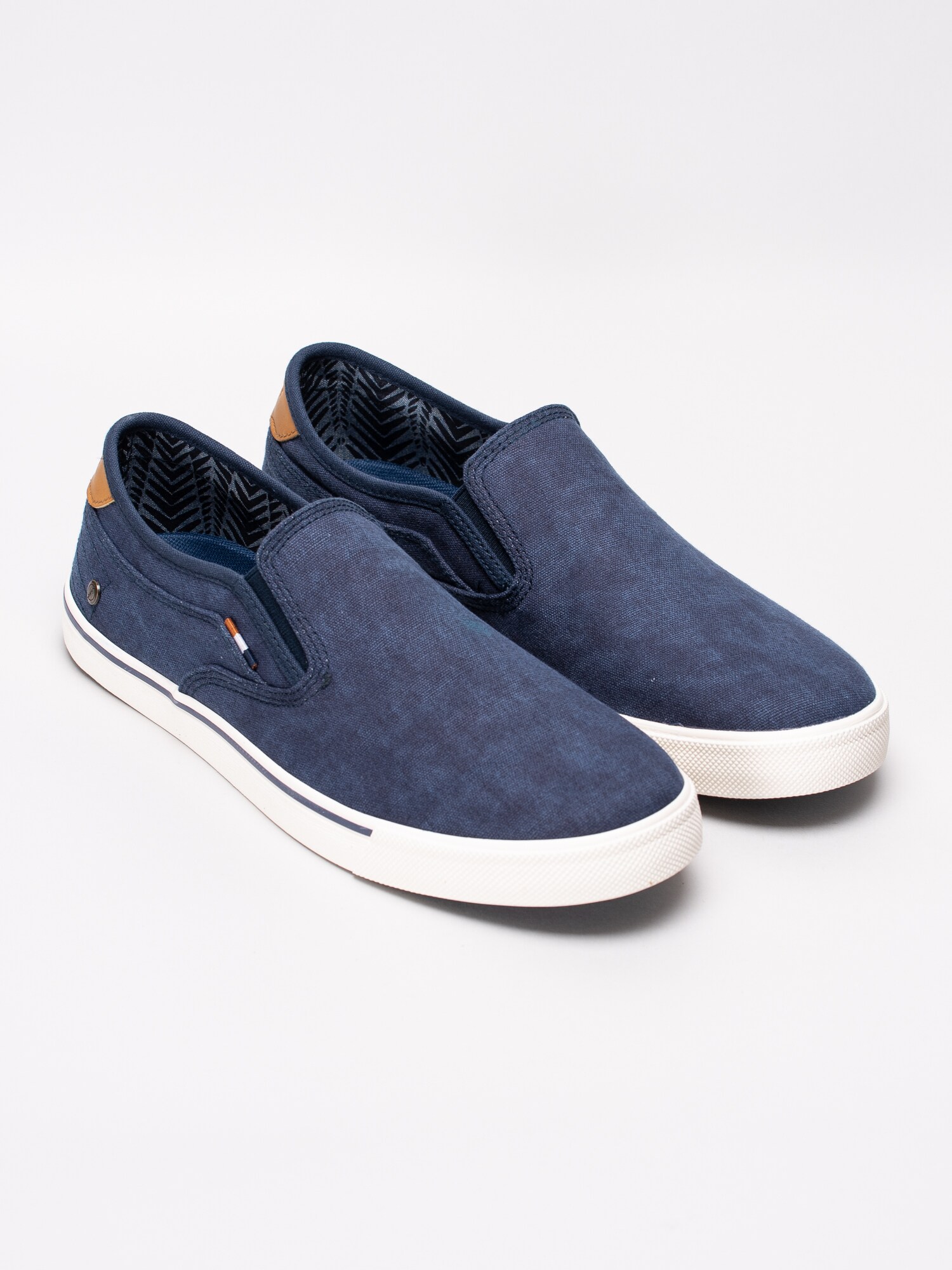 55191018 Wrangler Mitos Royal mörkblå slip ons sneakers med resår-3