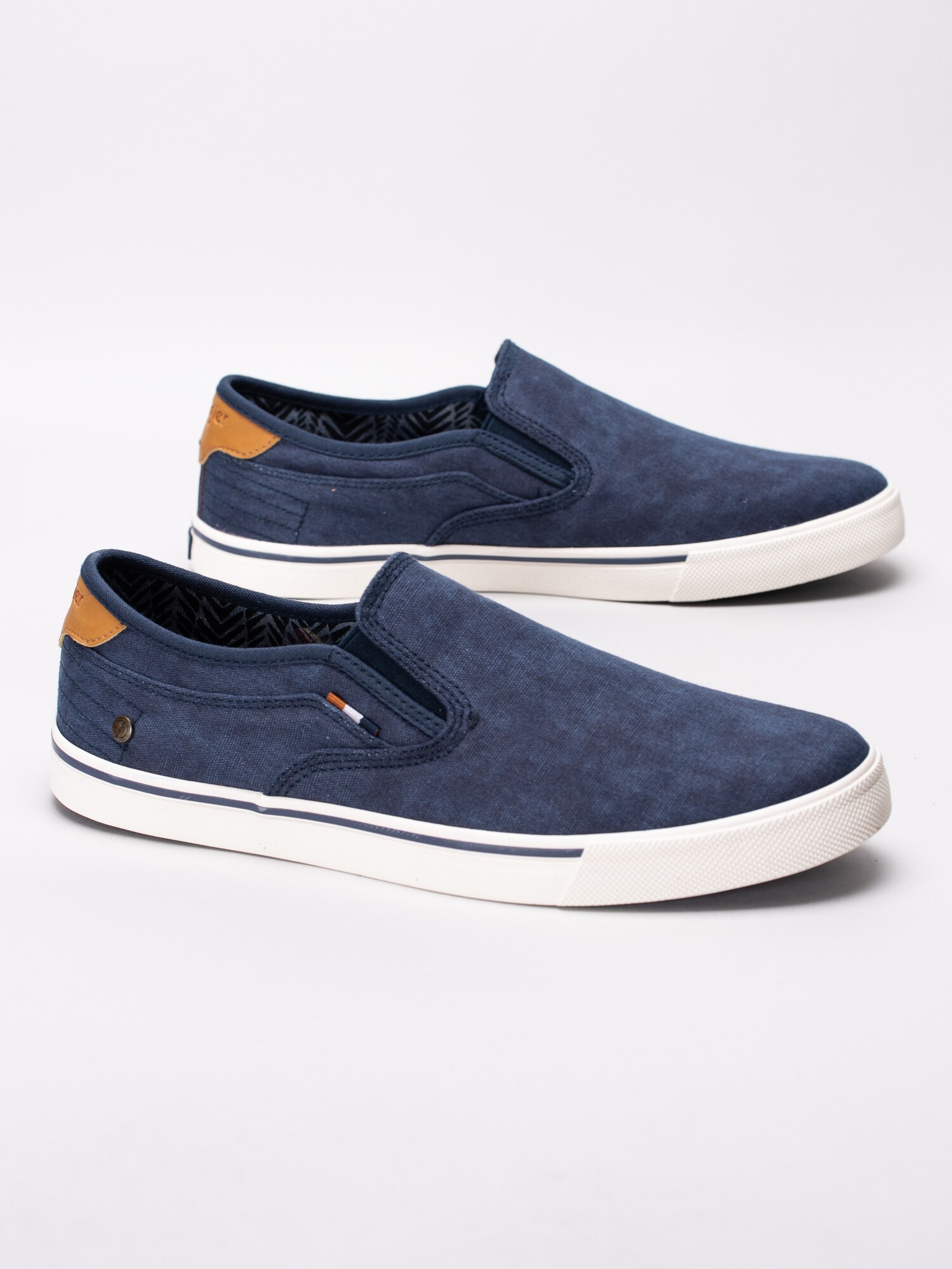 55191018 Wrangler Mitos Royal mörkblå slip ons sneakers med resår-6