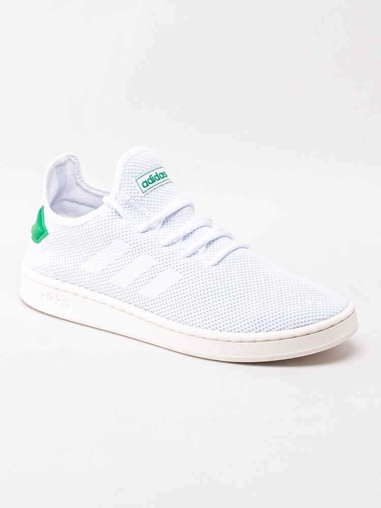 55201001 Adidas Court Adapt F36417 Vita slip on sneakers med gröna detaljer-1