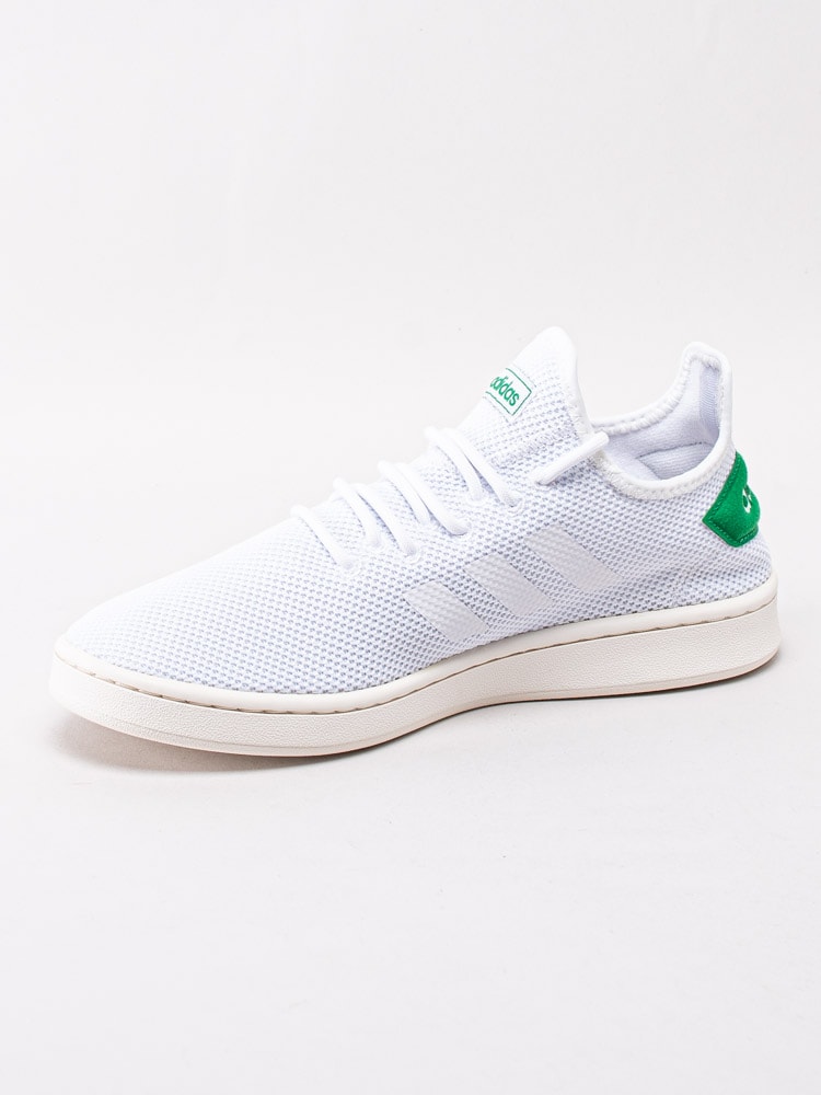 55201001 Adidas Court Adapt F36417 Vita slip on sneakers med gröna detaljer-2