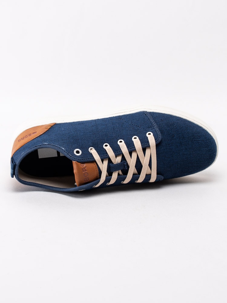 55201016 Björn Borg L400 CVS Men 2012536501-7300 Mörkblå sneakers i textil med bruna detaljer-4