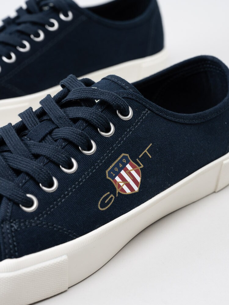 Gant Footwear - Billox low lace - Marinblå textilskor med logga