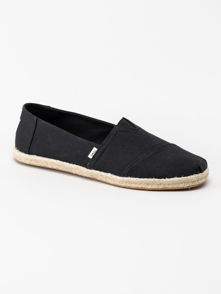 Toms - Alpargata Rope - Svarta espadrillos i bomull