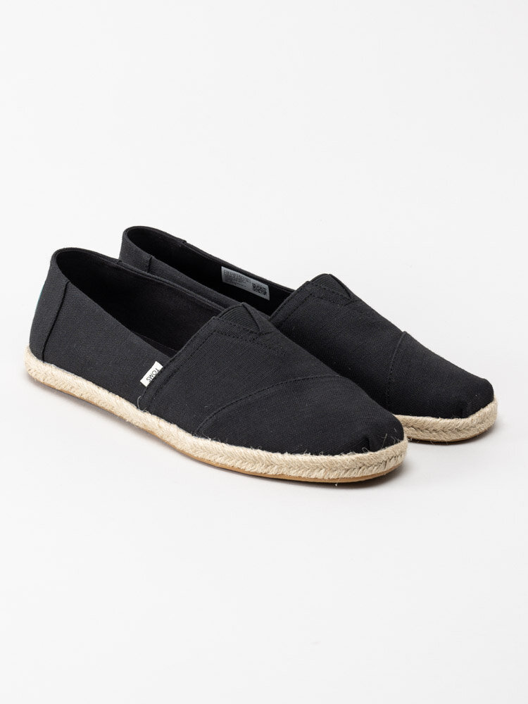 Toms - Alpargata Rope - Svarta espadrillos i bomull