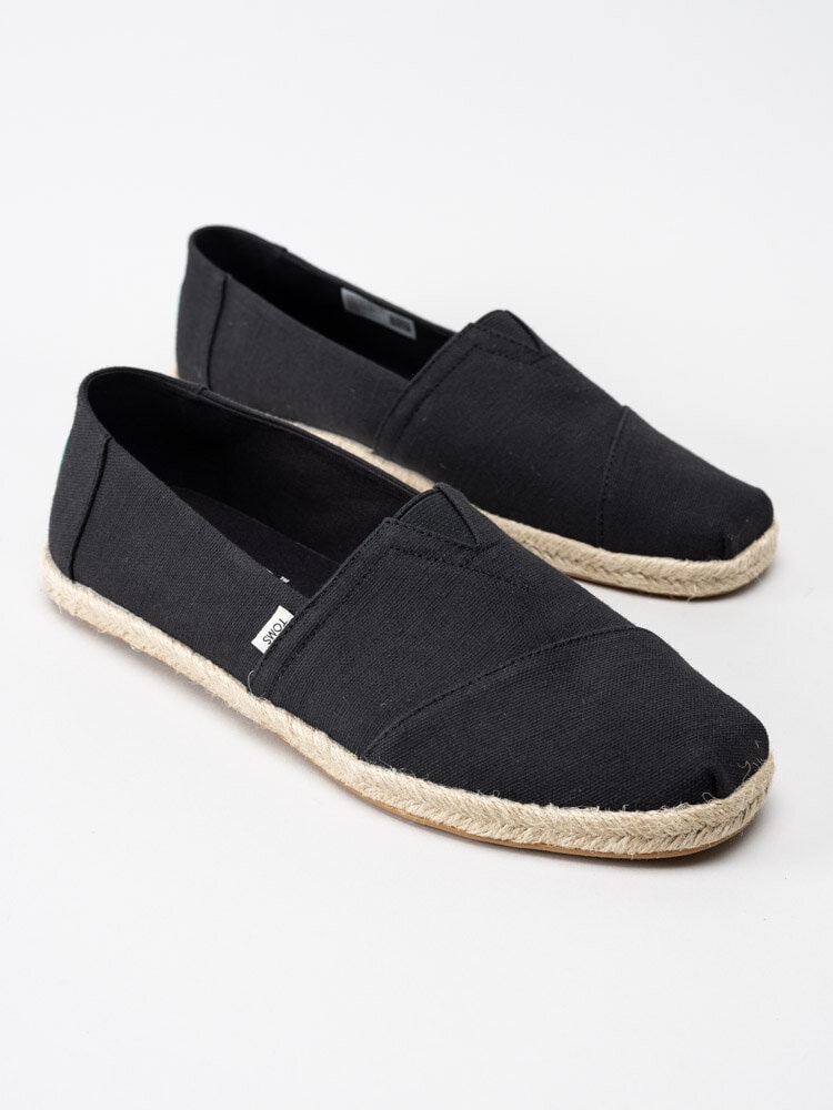 Toms - Alpargata Rope - Svarta espadrillos i bomull