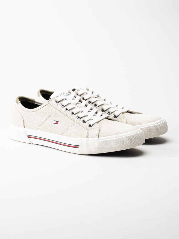 Tommy Hilfiger - Core Corporate Canvas Vulc - Beige sneakers i textil