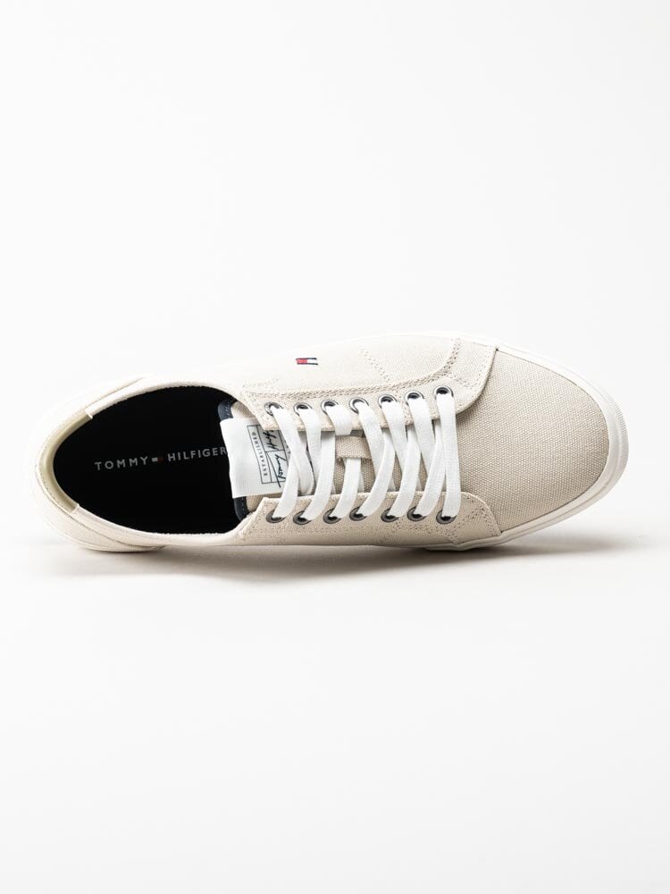 Tommy Hilfiger - Core Corporate Canvas Vulc - Beige sneakers i textil