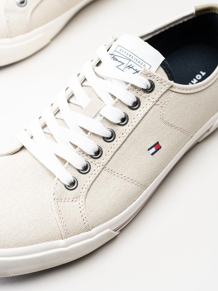 Tommy Hilfiger - Core Corporate Canvas Vulc - Beige sneakers i textil