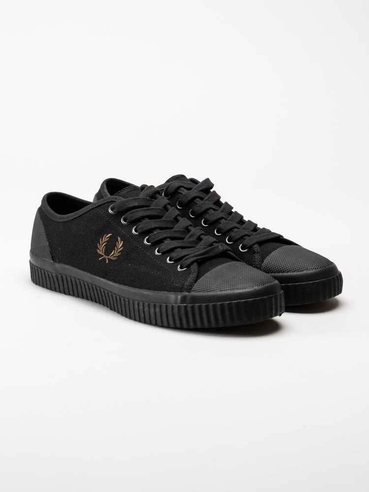 Fred Perry - Hughes Low Canvas - Svarta tygskor