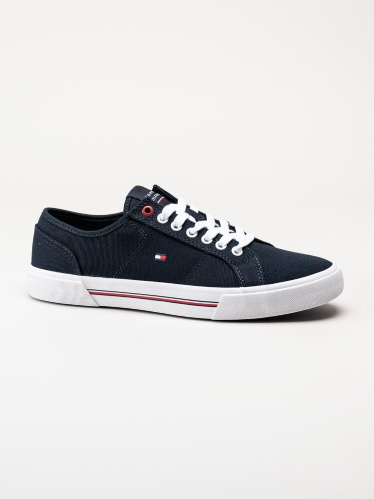 Tommy Hilfiger - Core Corporate Vulc Canvas - Mörkblå sneakers i textil