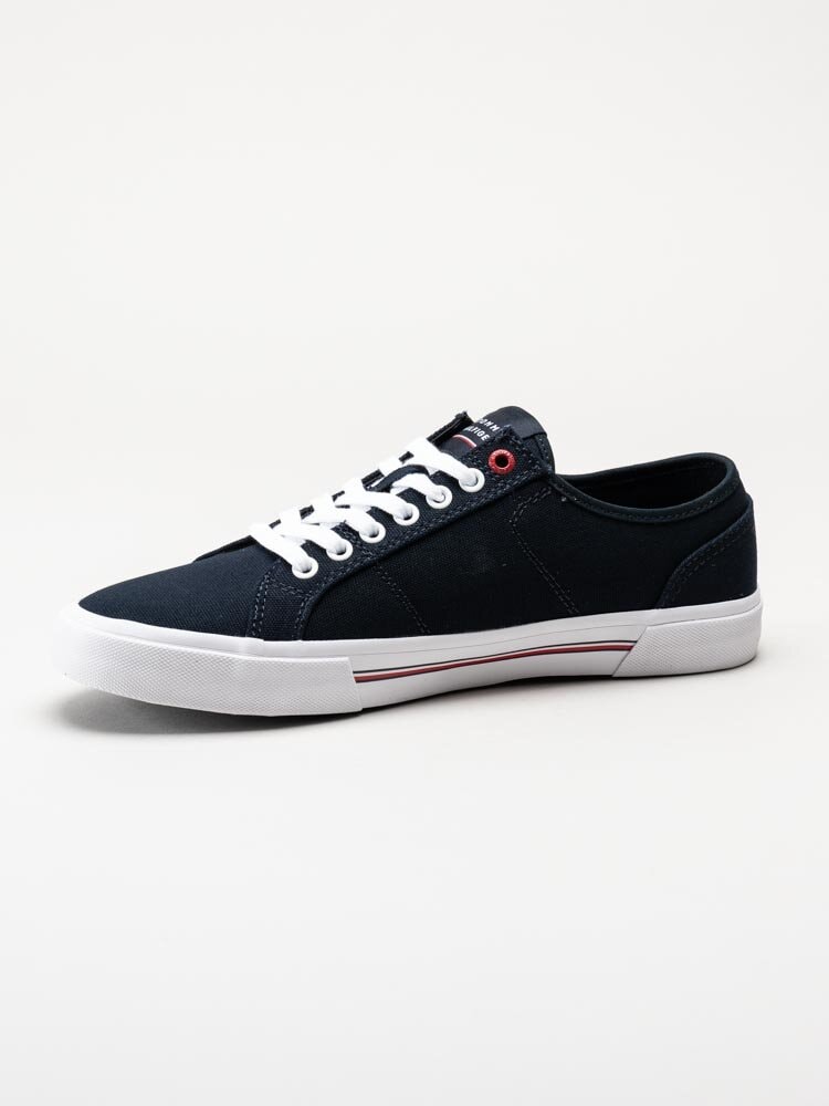 Tommy Hilfiger - Core Corporate Vulc Canvas - Mörkblå sneakers i textil