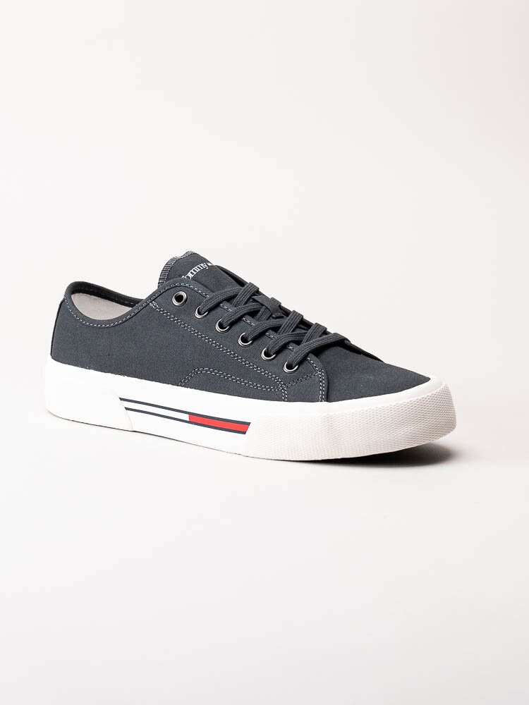 Tommy Hilfiger - Tommy Jeans Lace Up Canvas - Mörkgrå sneakers i textil