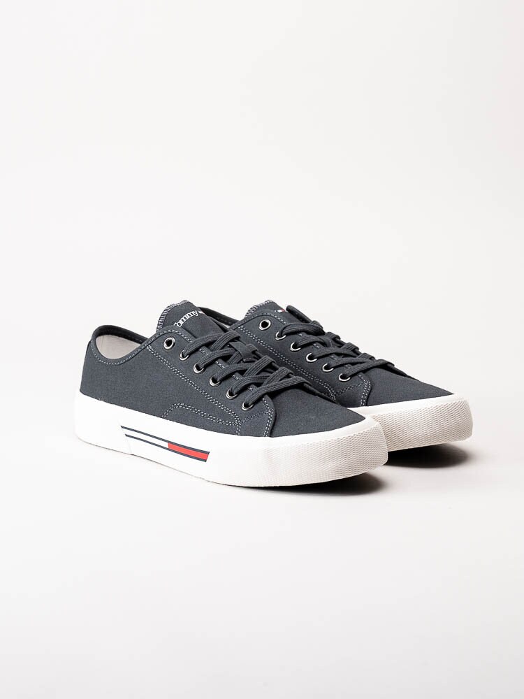 Tommy Hilfiger - Tommy Jeans Lace Up Canvas - Mörkgrå sneakers i textil