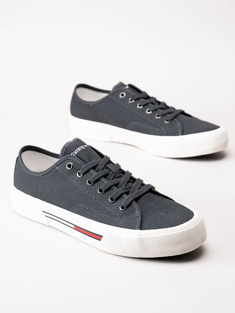 Tommy Hilfiger - Tommy Jeans Lace Up Canvas - Mörkgrå sneakers i textil