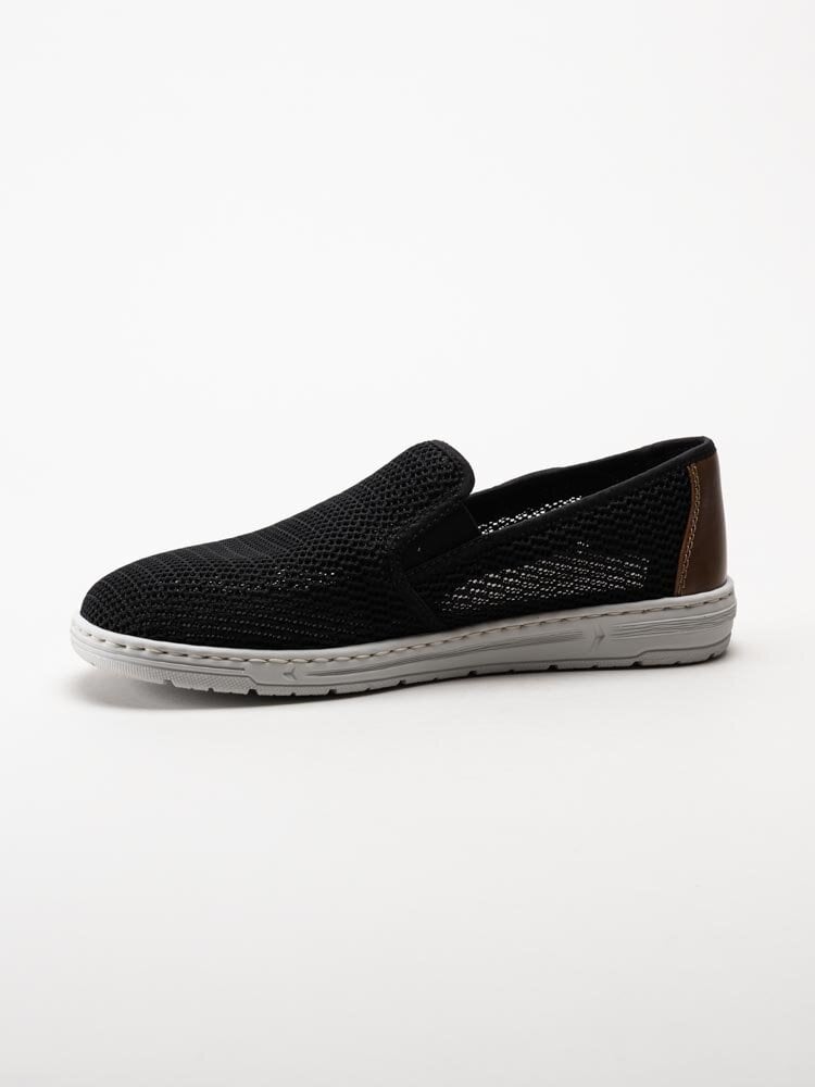 Rieker - Svarta slip on tygskor