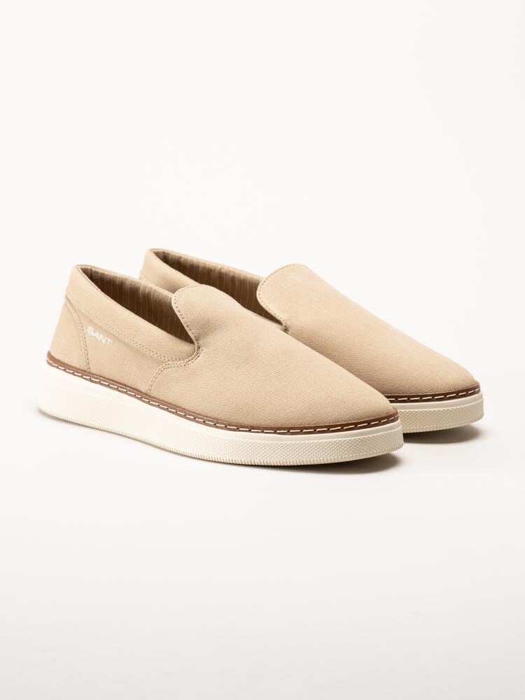 Gant Footwear - San Prep Sneaker - Beige slip on textilskor