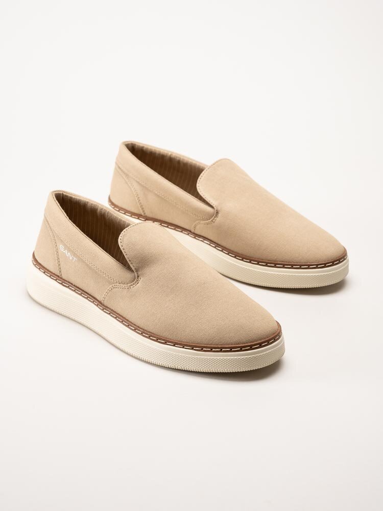 Gant Footwear - San Prep Sneaker - Beige slip on textilskor