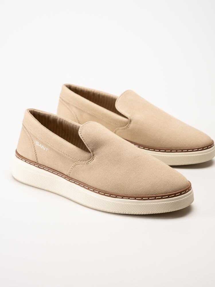 Gant Footwear - San Prep Sneaker - Beige slip on textilskor