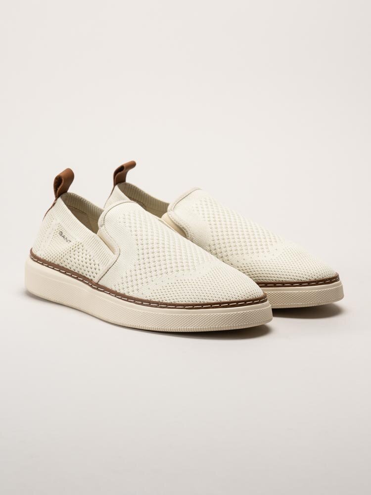 Gant Footwear - San Prep Sneaker - Off white slip on textilskor