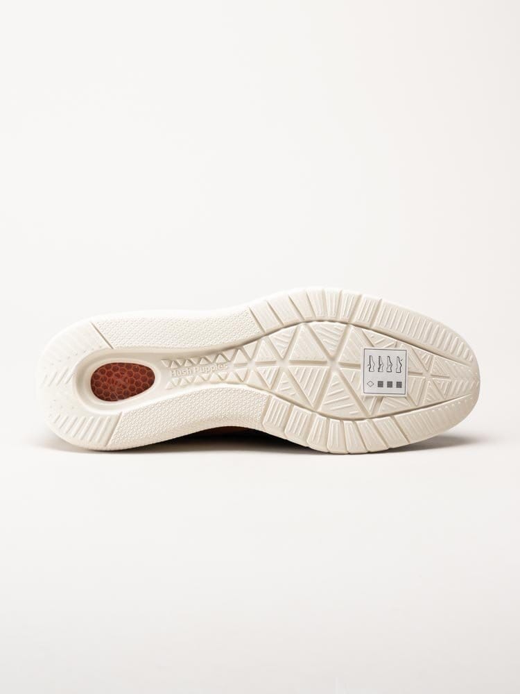 Hush Puppies - Mörkgrå slip on skor i textil