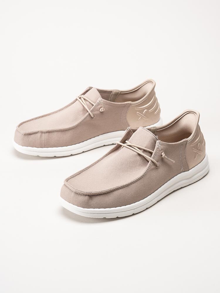 Exani Sports AB - Ocean M - Beige slip on skor i textil